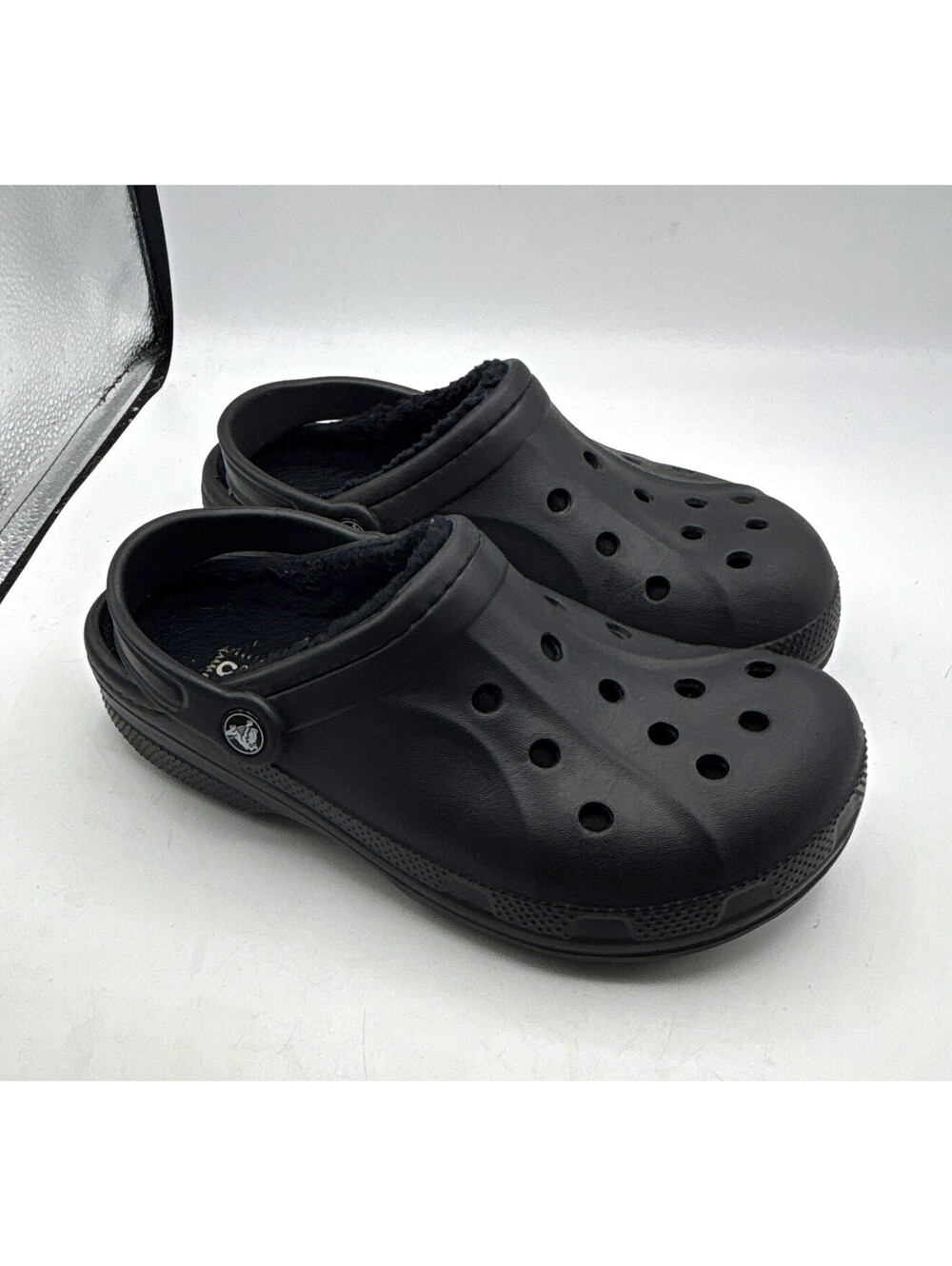 Crocs Classic Lined Clog Unisex Men’s 6 women’s 8 Black Slip On Casual Shoes